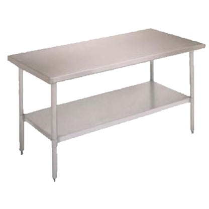 John Boos FBLS3018 30" x 18" Stainless Steel Work Table with Undershelf - JBFBLS3018