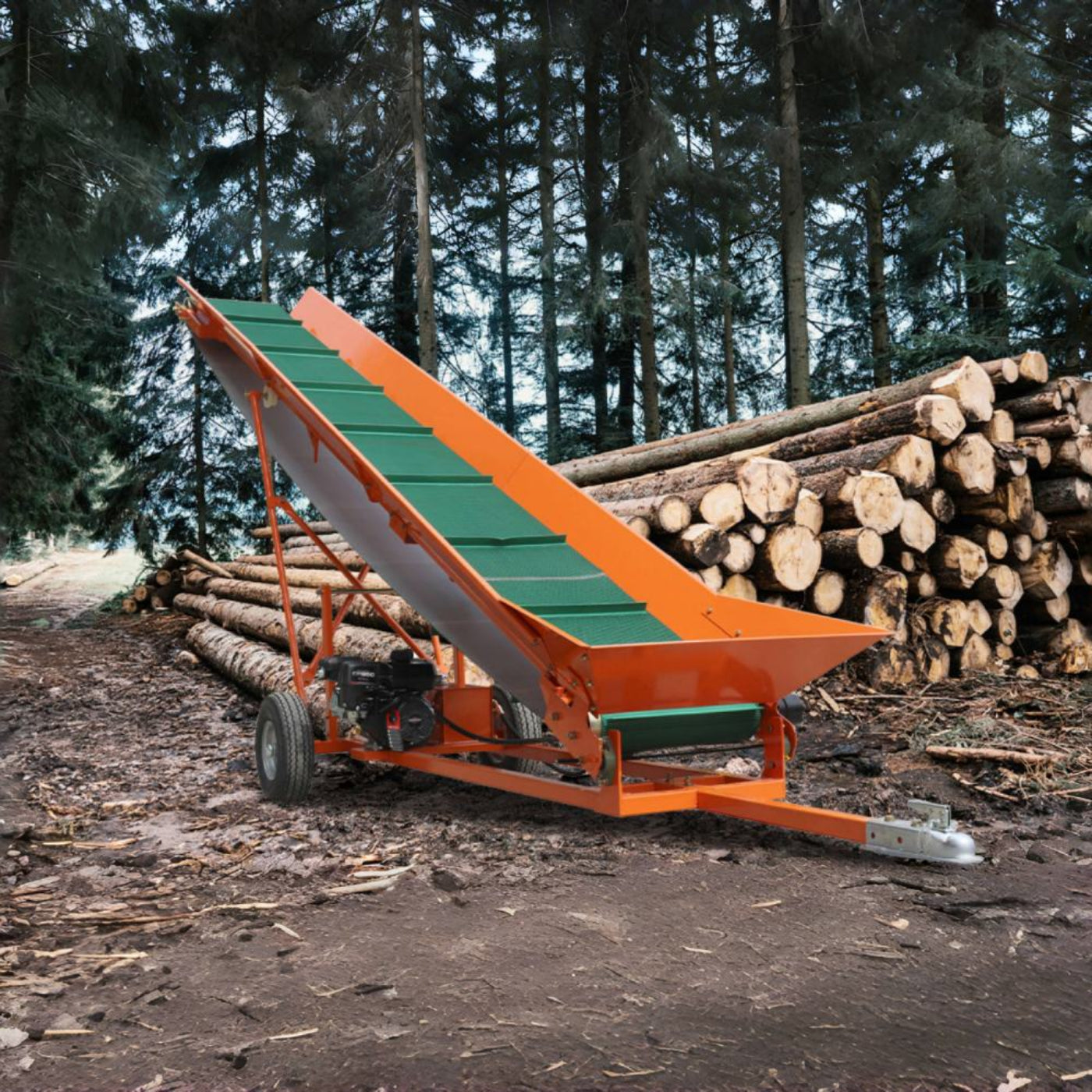 Chery Industrial 6.5HP Firewood Conveyor Max. 9.3ft Lift Height with B&S Engine and 19.7