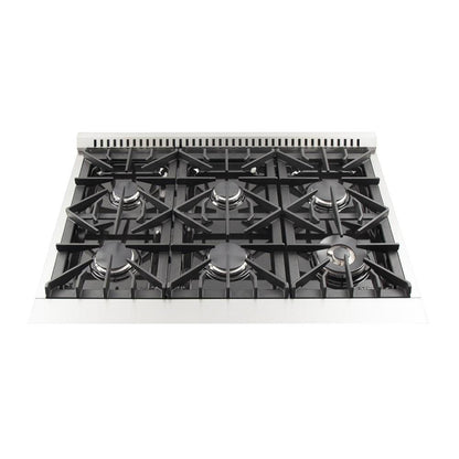Forno 3-Piece Appliance Package - 36-Inch Gas Range, French Door Refrigerator, and Dishwasher in Stainless Steel  - FBDL-004-01CAUS