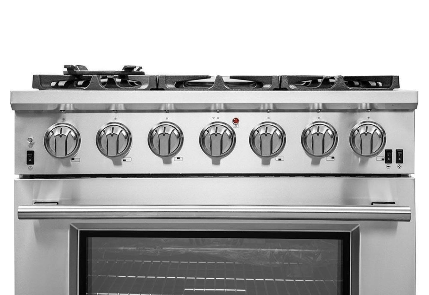 Forno 4-Piece Pro Appliance Package - 36-Inch Gas Range, Refrigerator, 24-Inch Microwave Drawer, & 3-Rack Dishwasher in Stainless Steel - AP4-6260-36-MWD