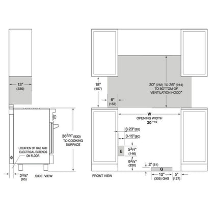 Forno 4-Piece Appliance Package - 30-Inch Gas Range with Air Fryer, Refrigerator with Water Dispenser, Wall Mount Hood, & 3-Rack Dishwasher in Stainless Steel - APW4-6276-30-H
