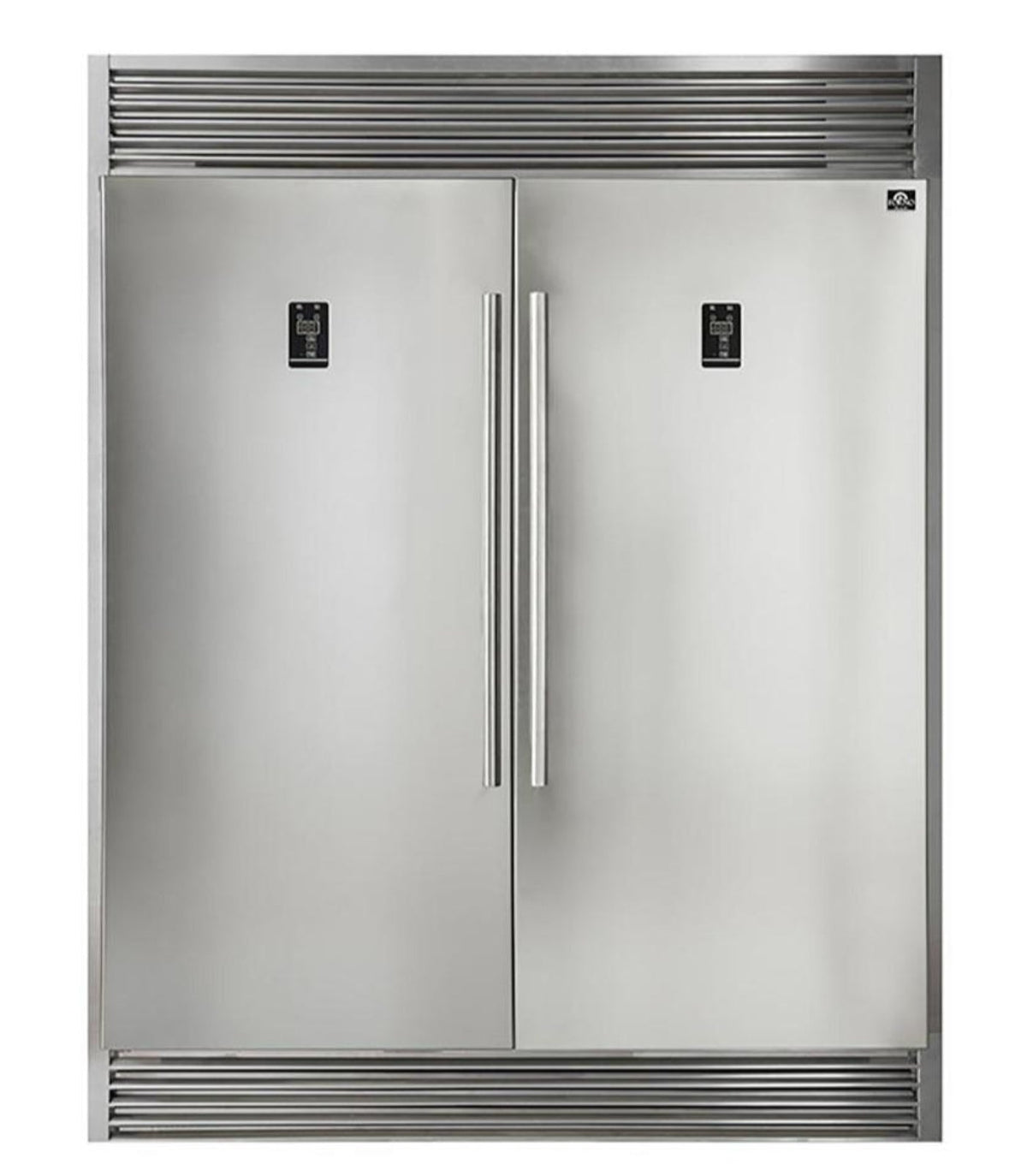 Forno 4-Piece Appliance Package - 48-Inch Gas Range, 60-Inch Pro-Style Refrigerator, Wall Mount Hood, & 3-Rack Dishwasher in Stainless Steel - APD4-6244-48-H