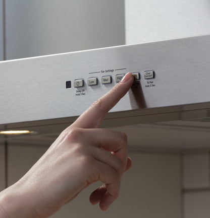 CAFE UVW8301SLSS 30" Designer Wall Mount Hood w/ Dimmable LED Lighting in Stainless Steel - UVW8301SLSS