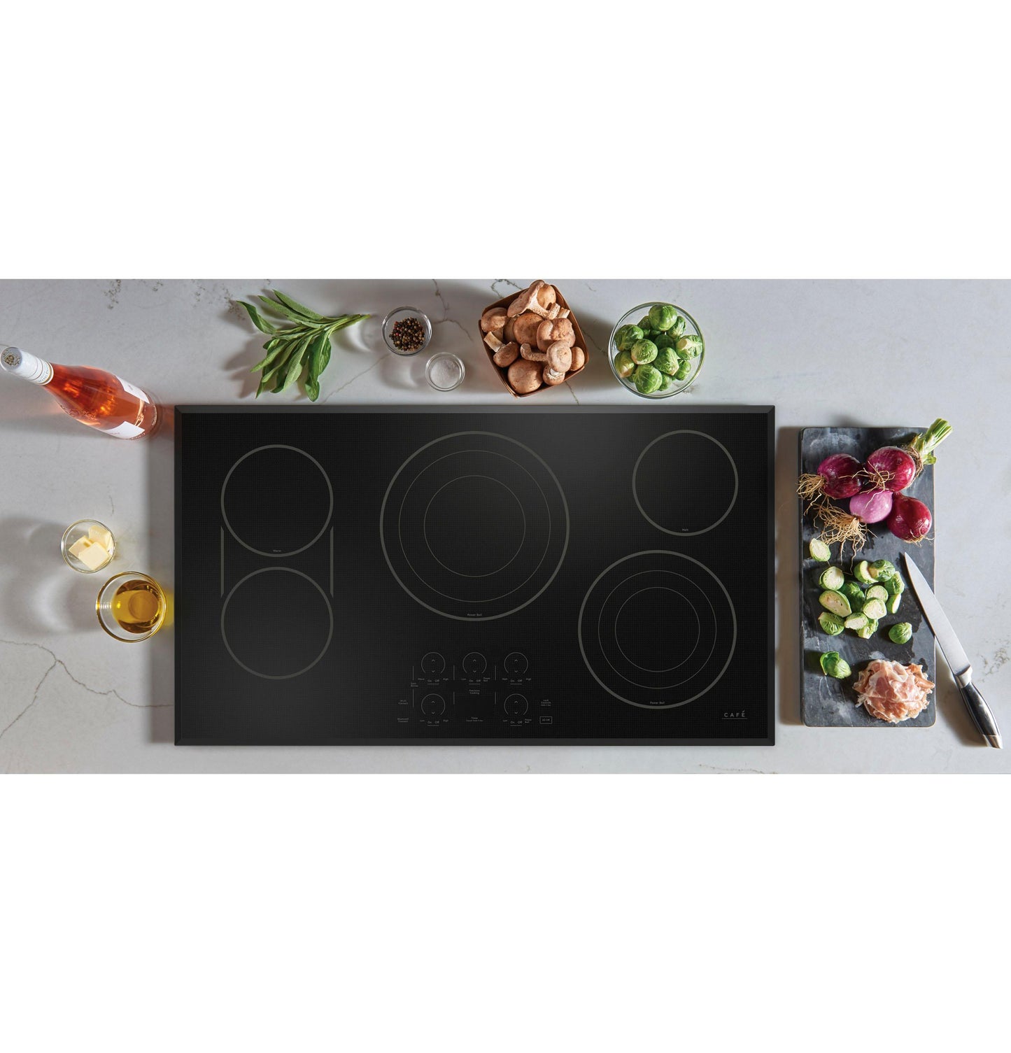 CAFE  36" Touch-Control Electric Cooktop Black - CEP90361TBB