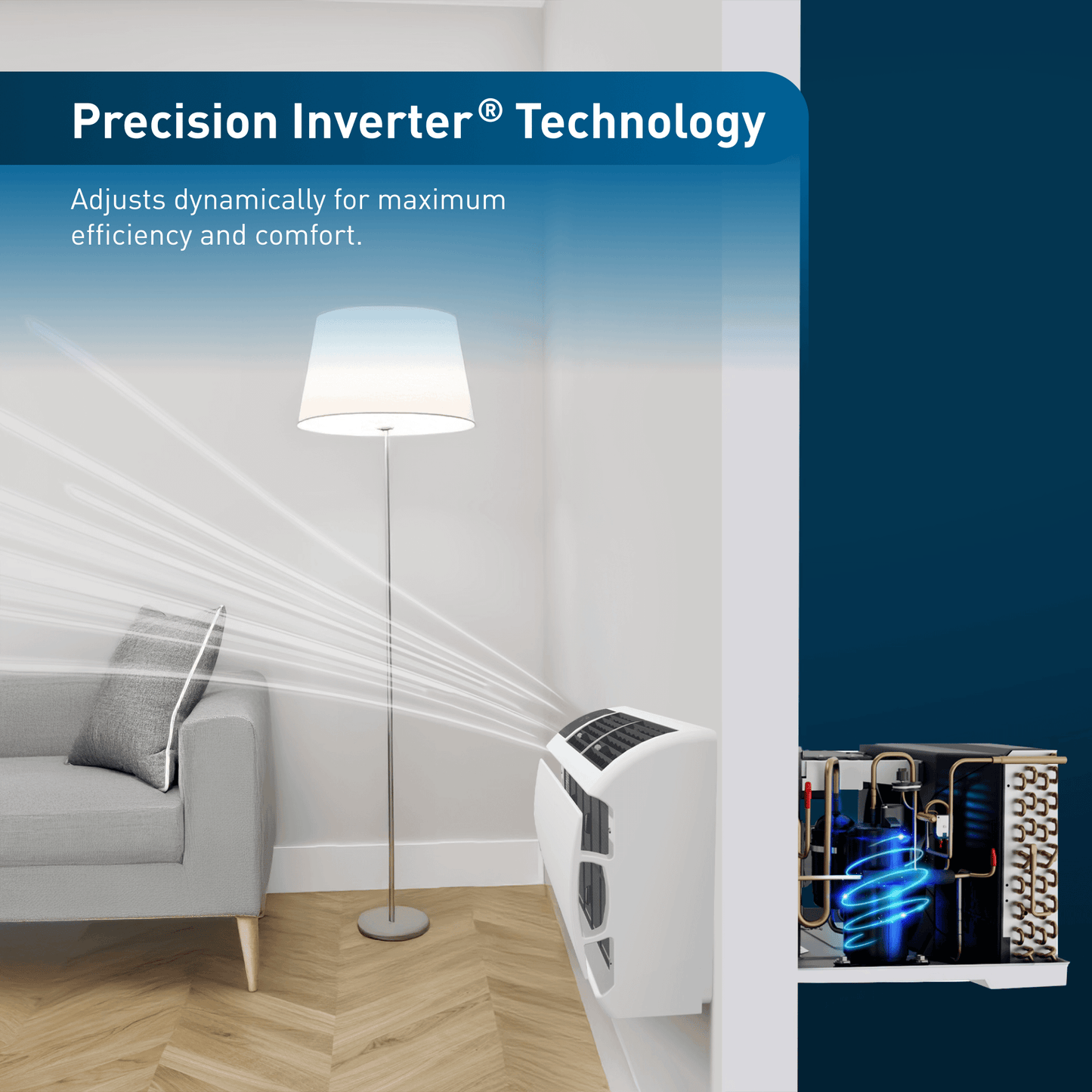 FRIEDRICH WHVT14B33A Friedrich WallMaster Inverter 14,000 BTU 230V Smart Through-the-Wall Air Conditioner with Heat Pump