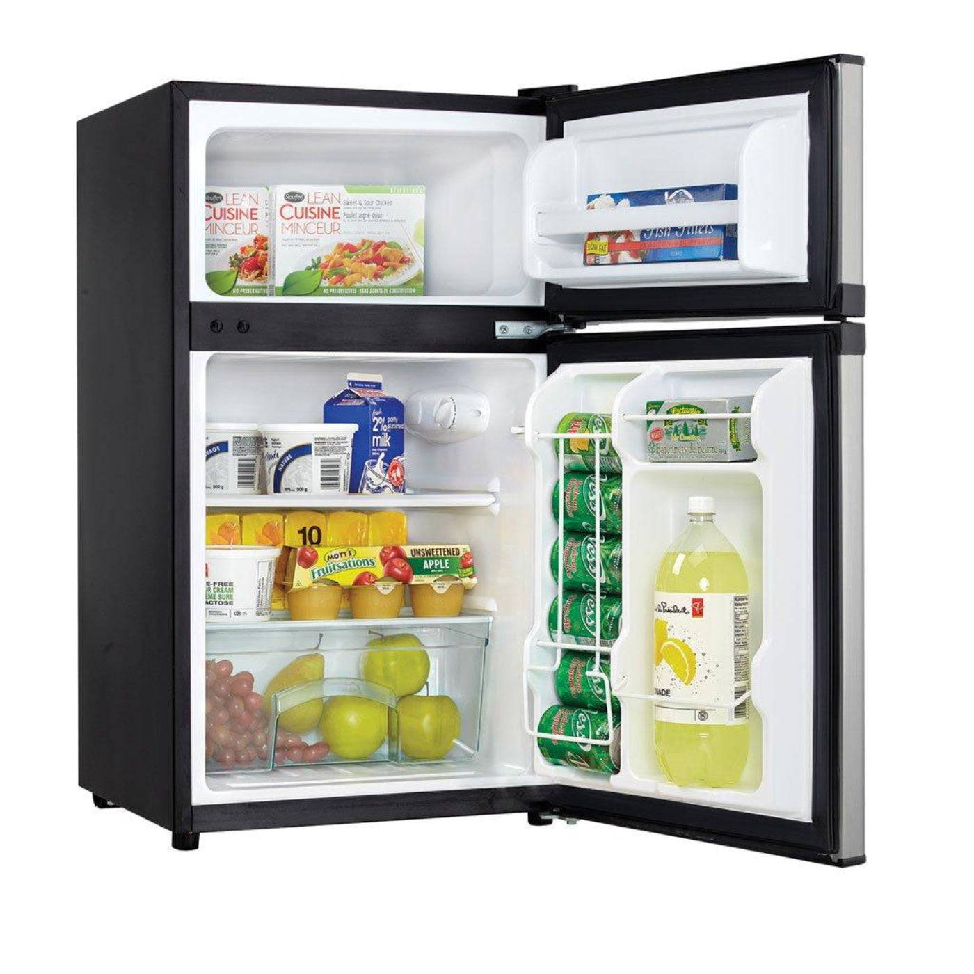 DANBY Danby Designer 3.1 cu. ft. 2-door Compact Fridge in Stainless Steel Look in Stainless Steel - DCR031B1BSLDD