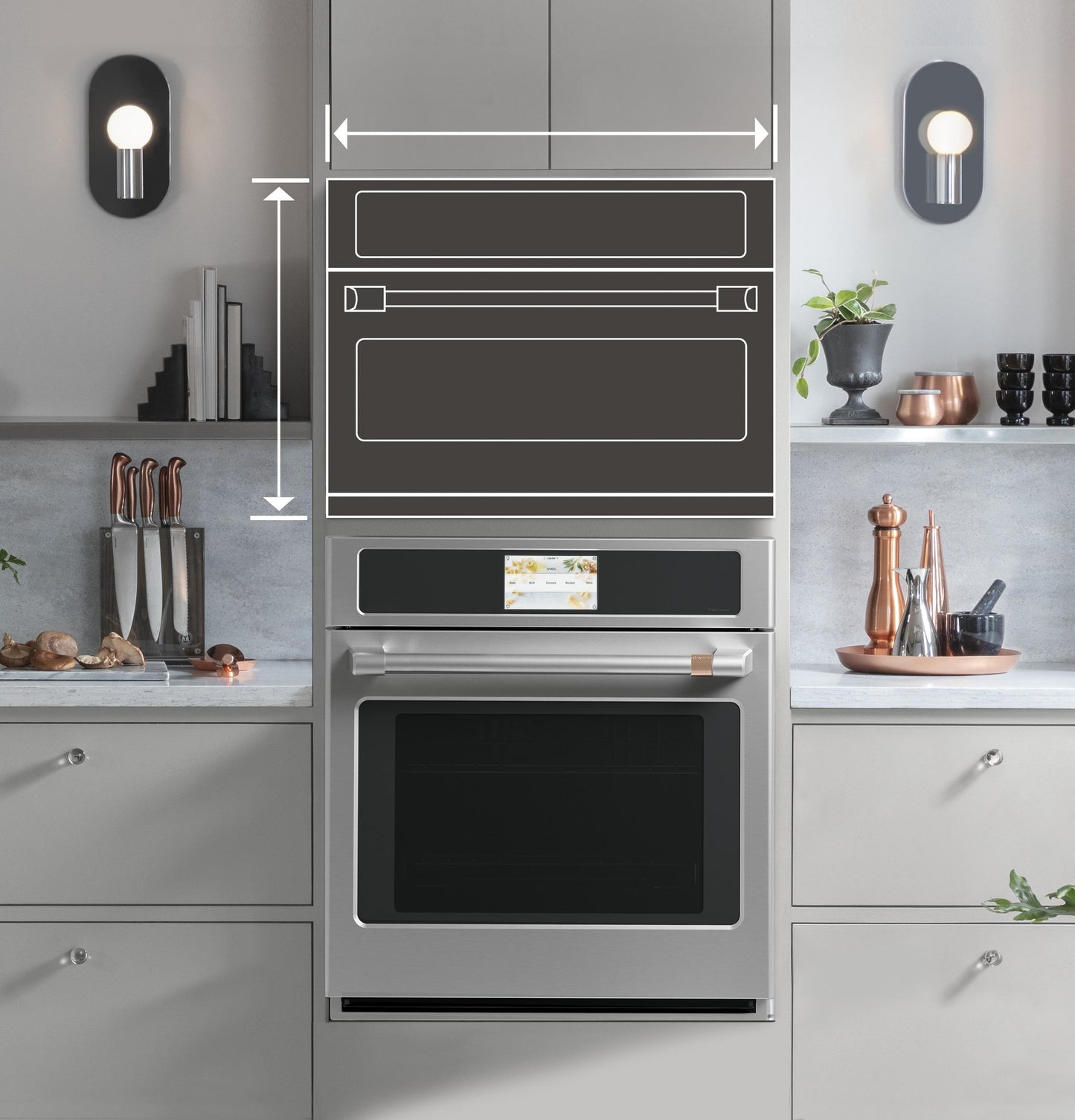 CAFE  30" Custom Speed Cook Oven with 120V Advantium Technology in Platinum Glass Gray - CSB913M2VS5