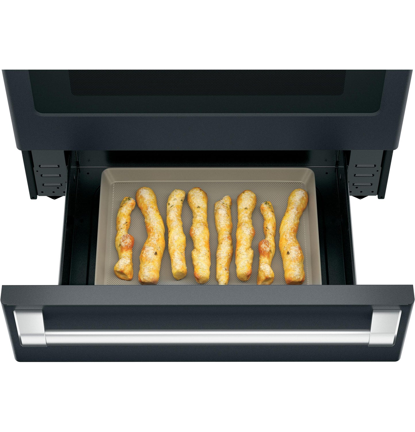 CAFE  30" Smart Slide-In, Front-Control, Radiant and Convection Range Black - CES700P3MD1