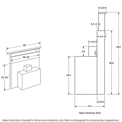 CAFE UVD6301SPSS Universal 30" Telescopic Downdraft System in Stainless Steel - UVD6301SPSS