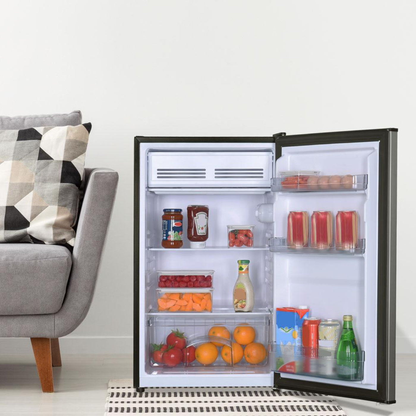 DANBY Danby 4.4 cu. ft. Compact Fridge in Stainless Steel Look in Stainless Steel - DCR044B1SLM