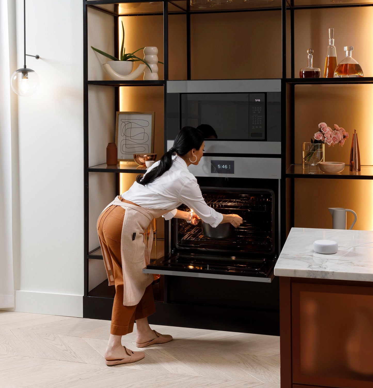 CAFE CTD90DM2NS5 CAFé 30" Smart Built-In Convection Double Wall Oven in Platinum Glass Gray - CTD90DM2NS5