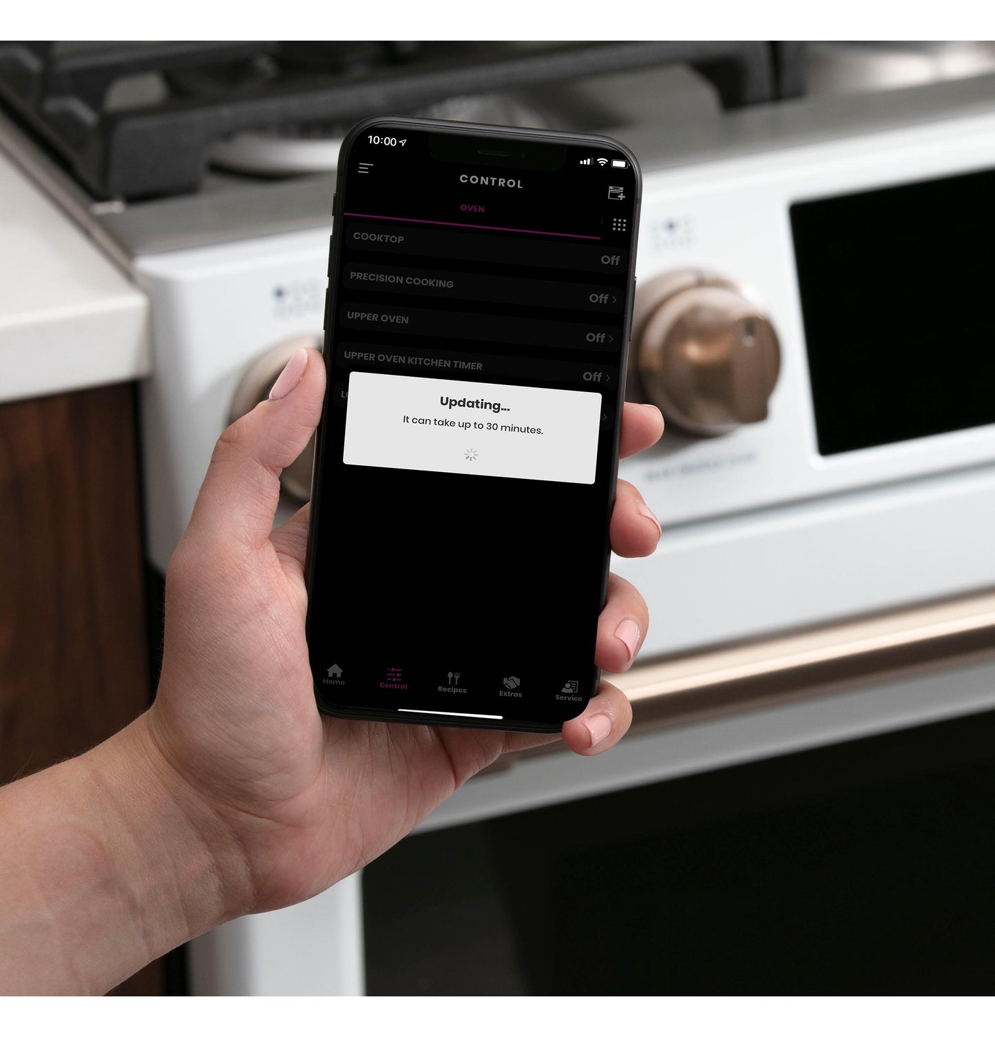 CAFE CGS700P4MW2 CAFé 30" Smart Slide-In, Front-Control, Gas Range with Convection Oven White - CGS700P4MW2