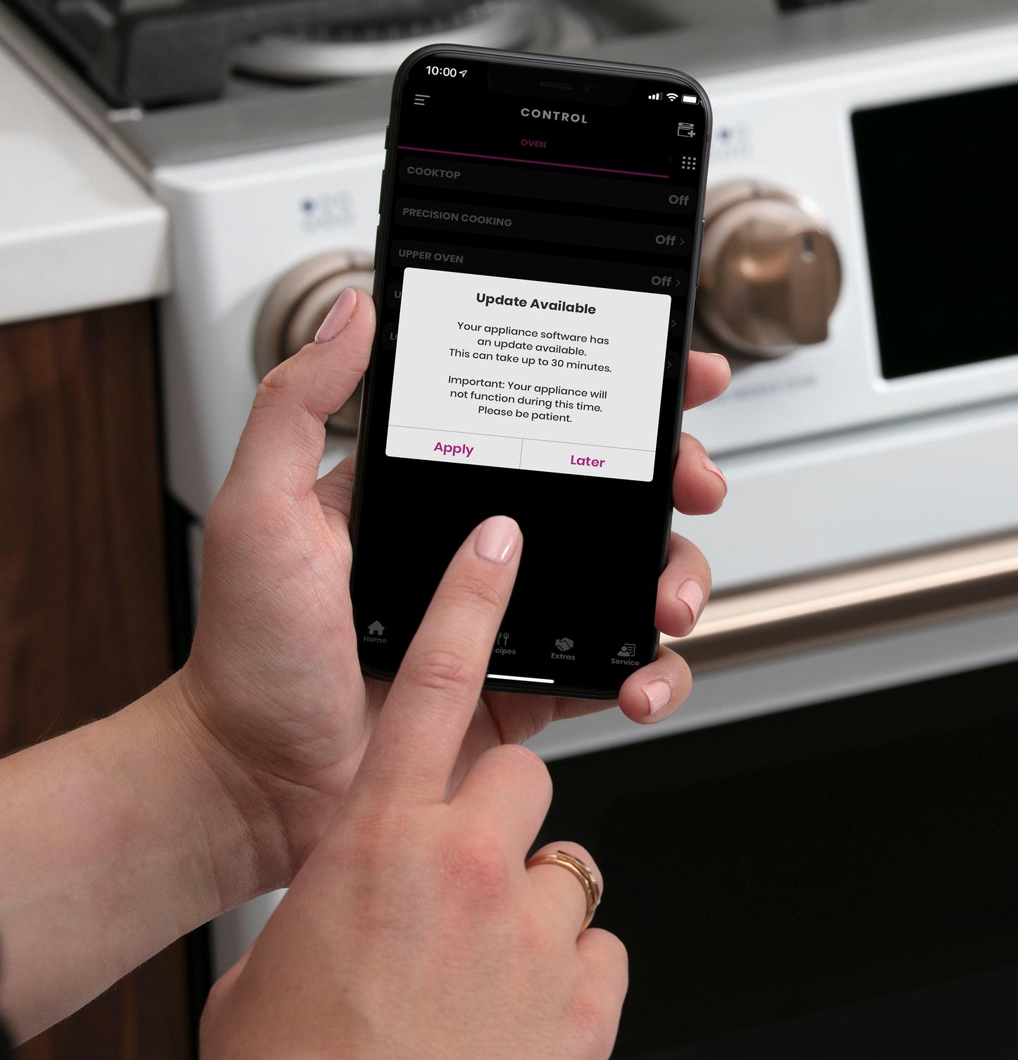 CAFE CGS700P4MW2 CAFé 30" Smart Slide-In, Front-Control, Gas Range with Convection Oven White - CGS700P4MW2