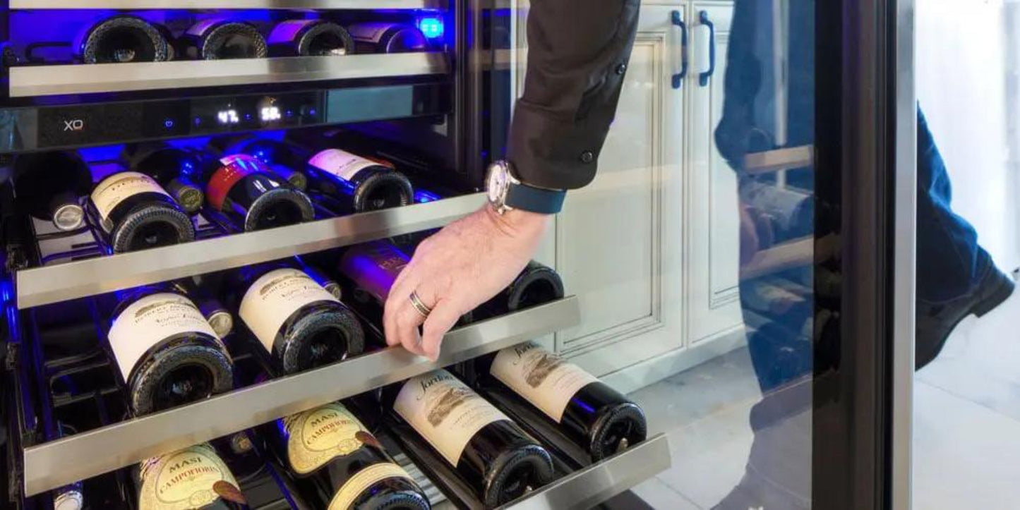 XO APPLIANCE XOU15WOFR Wine Cooler, 15" Solid Panel Ready Door, Right Hinge Custom Panel Ready - XOU15WOFR