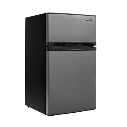 DANBY Danby Designer 3.1 cu. ft. 2-door Compact Fridge in Stainless Steel Look in Stainless Steel - DCR031B1BSLDD