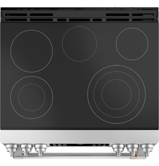 CAFE  30" Smart Slide-In, Front-Control, Radiant and Convection Range in Stainless Steel - CES700P2MS1