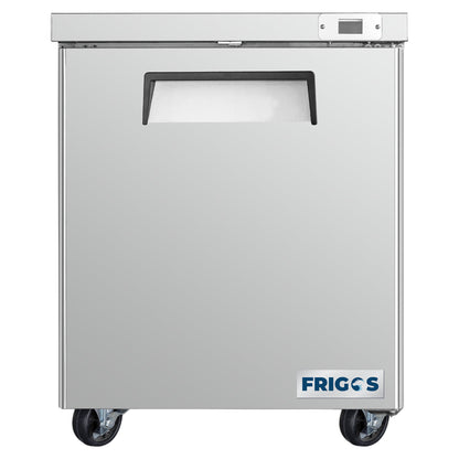 Frigos  Commercial Undercounter Freezer 29" Width 1 Door  with Aluminum Interior with 304 Stainless Steel Floor - FG-UCFZ-29