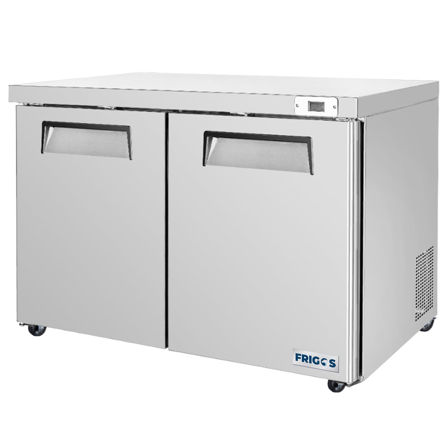 Frigos Commercial Undercounter Freezer 48" Width 2 Door with Aluminum Interior with 304 Stainless Steel Floor - FG-UCFZ-48