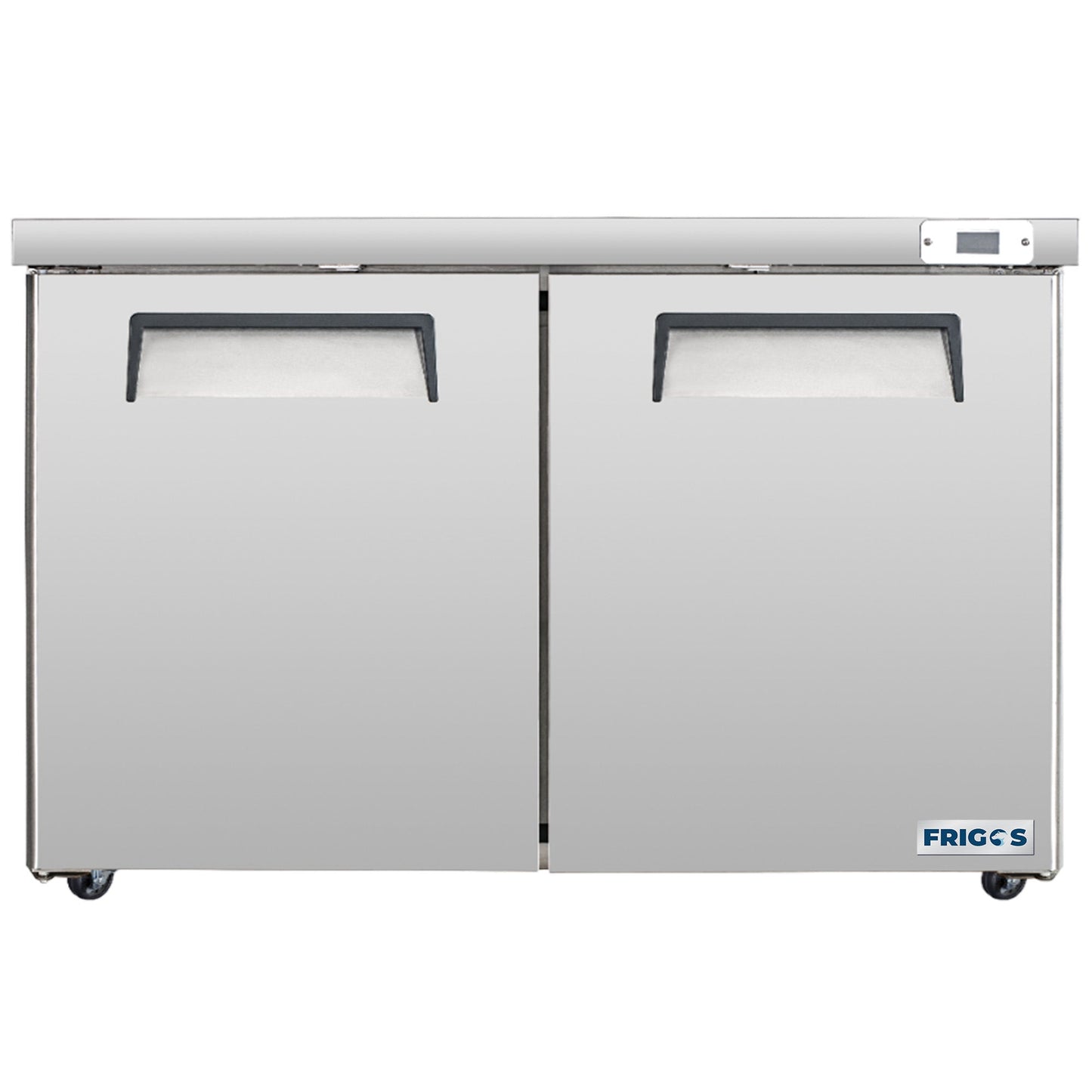 Frigos Commercial Undercounter Freezer 60" Width 2 Door with Aluminum Interior with 304 Stainless Steel Floor - FG-UCFZ-60