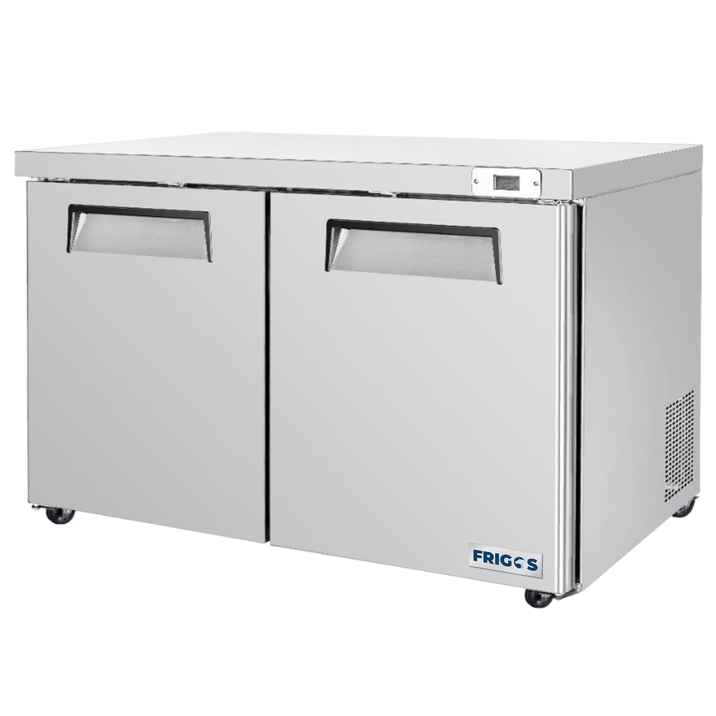 Frigos Commercial Undercounter Freezer 60" Width 2 Door with Aluminum Interior with 304 Stainless Steel Floor - FG-UCFZ-60