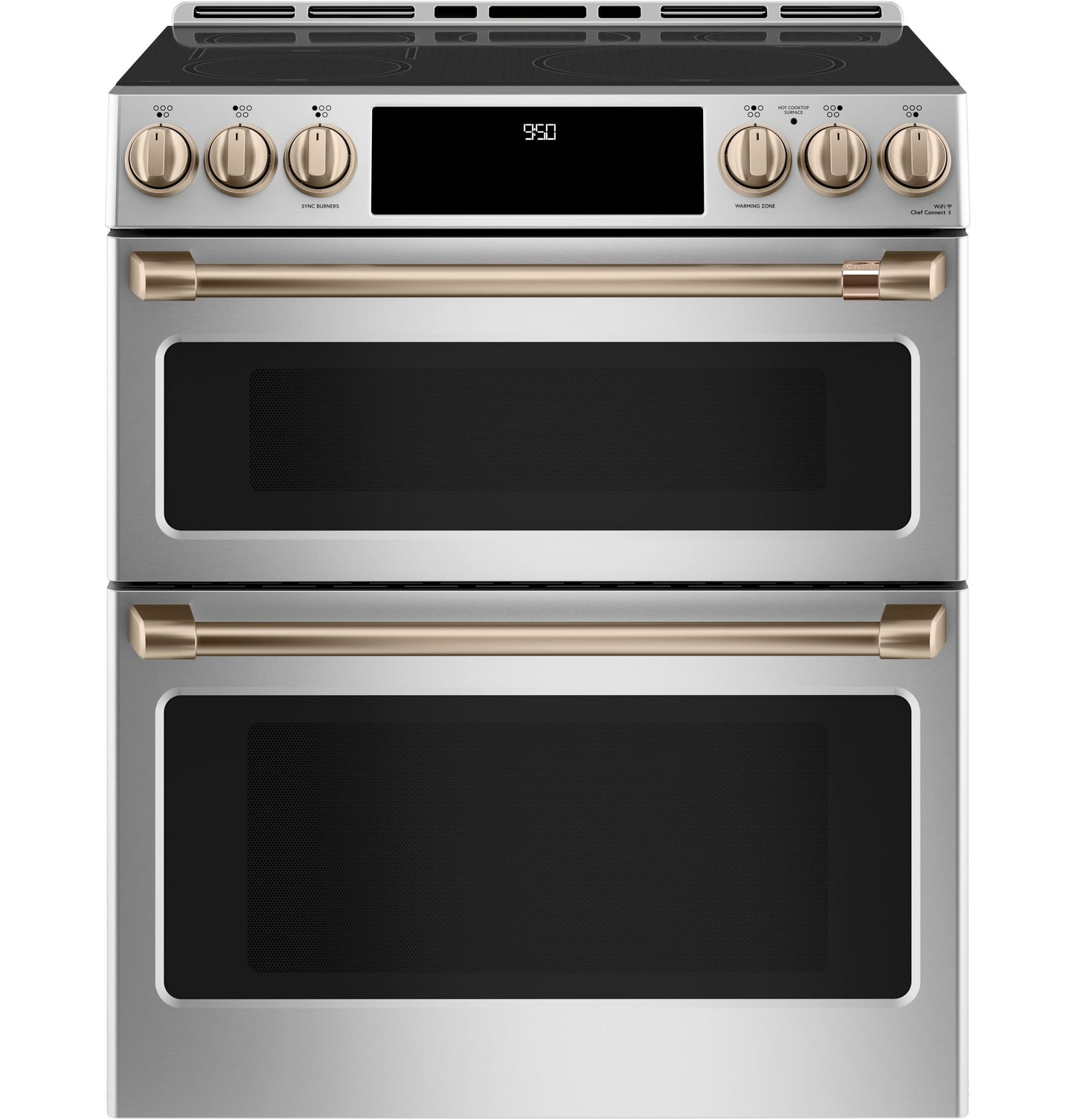 CAFE CHS950P2MS1 CAFé 30" Smart Slide-In, Front-Control, Induction and Convection Double-Oven Range in Stainless Steel - CHS950P2MS1