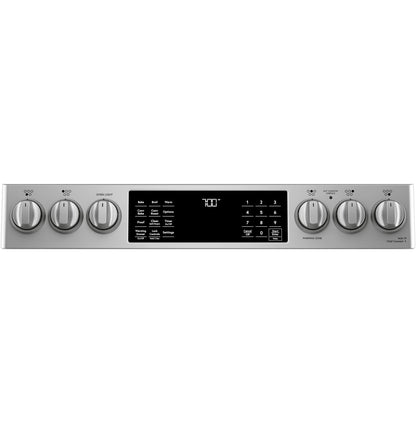 CAFE  30" Smart Slide-In, Front-Control, Radiant and Convection Range in Stainless Steel - CES700P2MS1