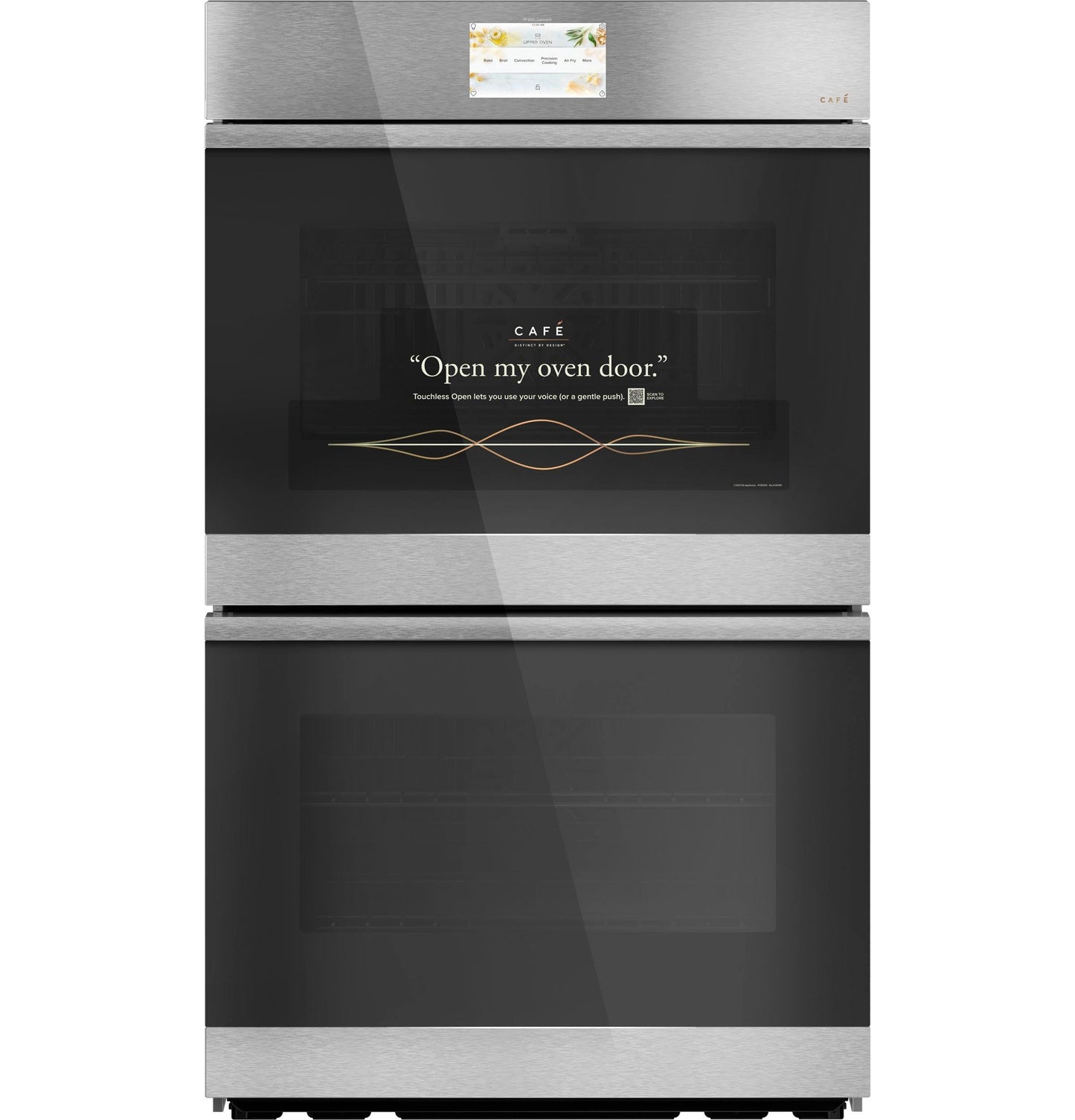 CAFE CTD90DM2NS5 CAFé 30" Smart Built-In Convection Double Wall Oven in Platinum Glass Gray - CTD90DM2NS5