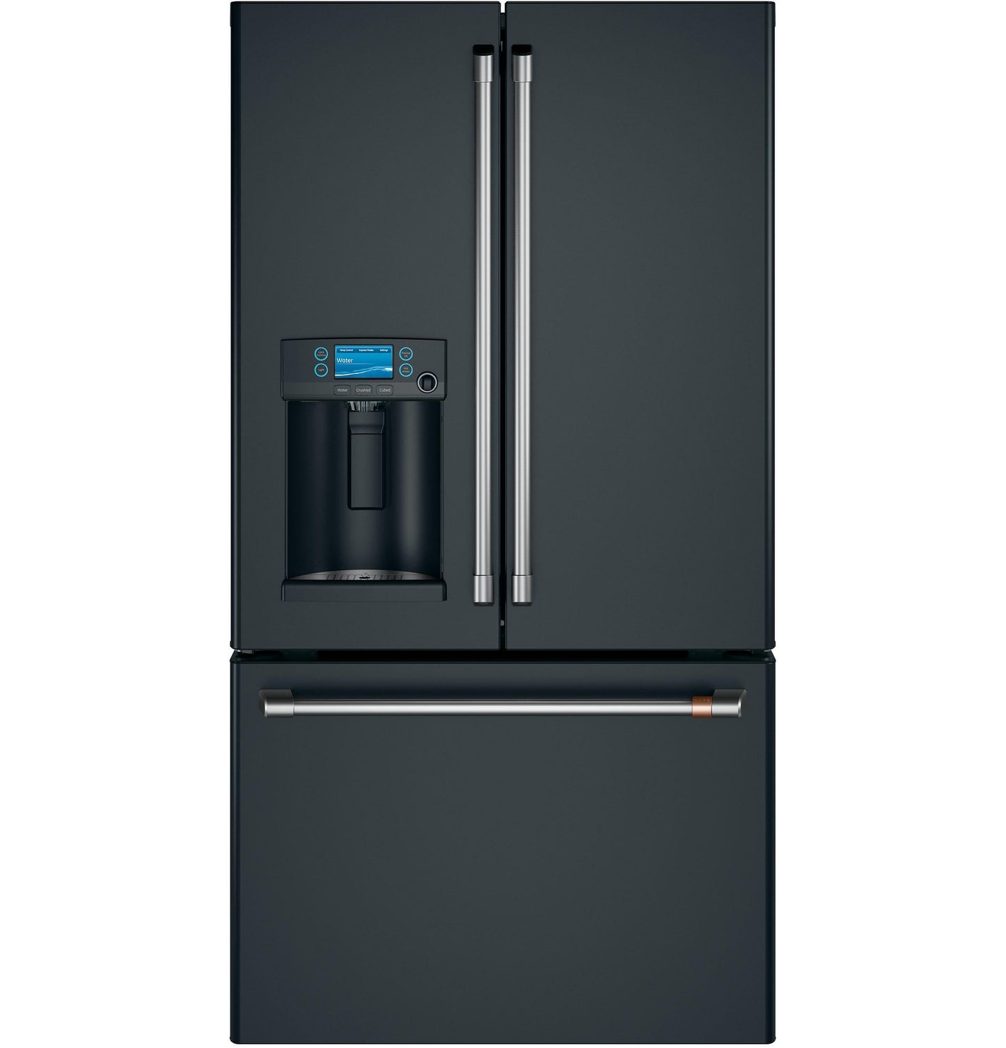 CAFE ENERGY STAR 22.1 Cu. Ft. Smart Counter-Depth French-Door Refrigerator with Hot Water Dispenser Black - CYE22TP3MD1