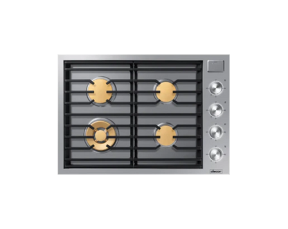 DACOR DTG30M954FS 30" Gas Cooktop, Silver in Stainless Steel, Natural Gas - DTG30M954FS