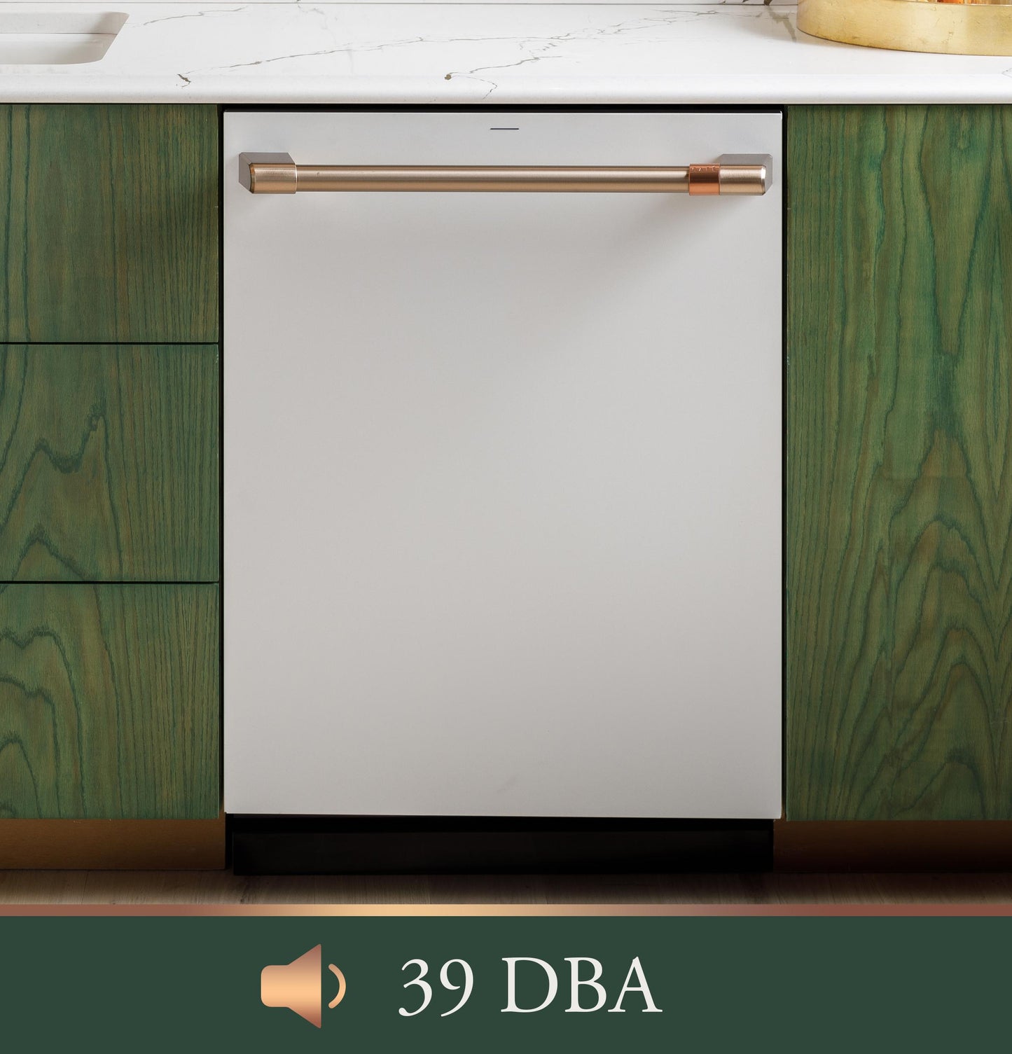 CAFE CDP888M5VS5 CAFé CustomFit ENERGY STAR Stainless Interior Smart Dishwasher with Ultra Wash Top Rack and LED Lights, 39 dBA in Platinum Glass Gray - CDP888M5VS5