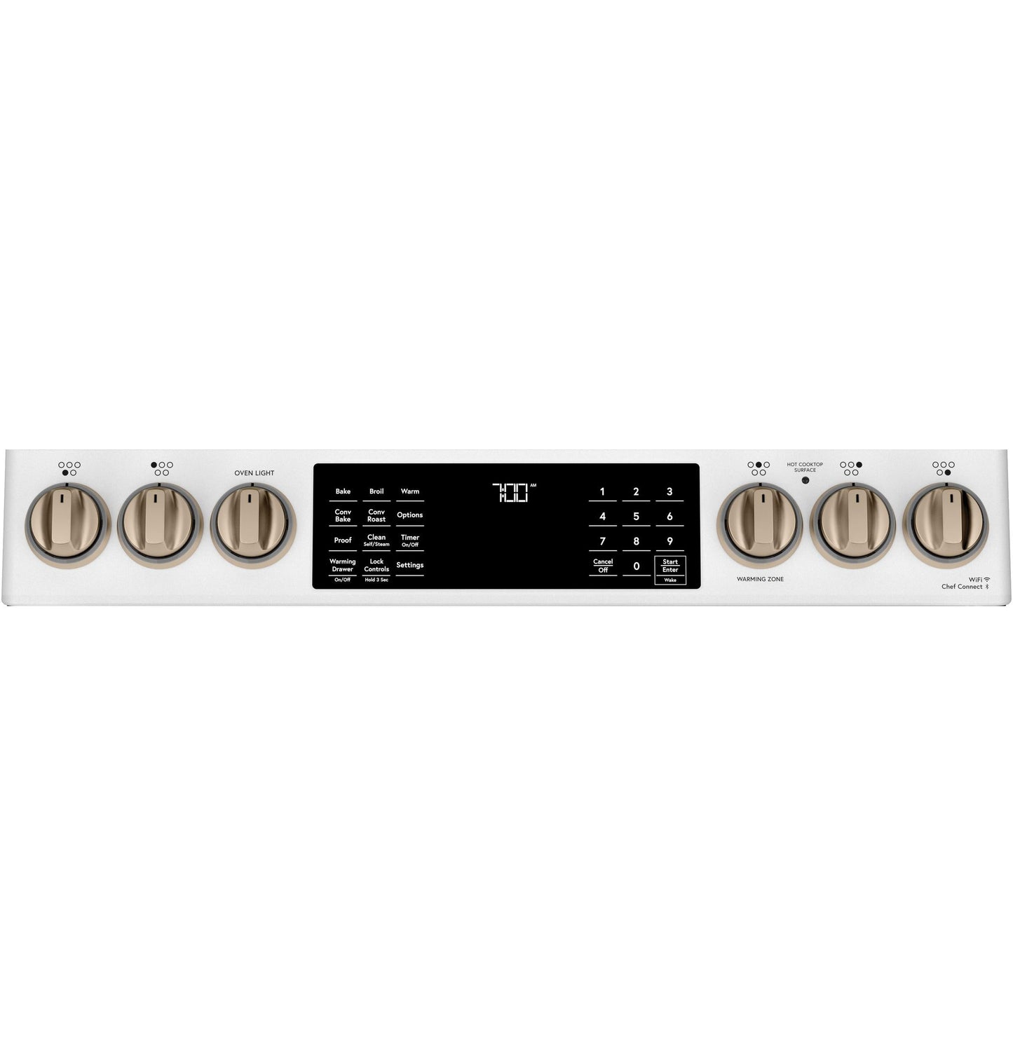 CAFE  30" Smart Slide-In, Front-Control, Radiant and Convection Range White - CES700P4MW2
