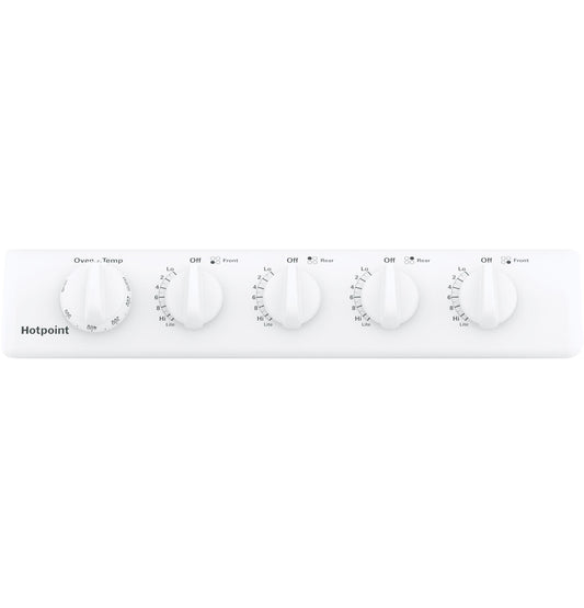 HOTPOINT Hotpoint 20" Front-Control Free-Standing Gas Range with Sealed Burners White - RGAS200DMWW