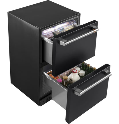 CAFE  5.7 Cu. Ft. Built-In Dual-Drawer Refrigerator Black - CDE06RP3ND1