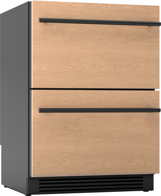 ZEPHYR Presrv Refrigerator Freezer Drawers, 24in, Panel Ready Custom Panel Ready - PRRFD24C2AP
