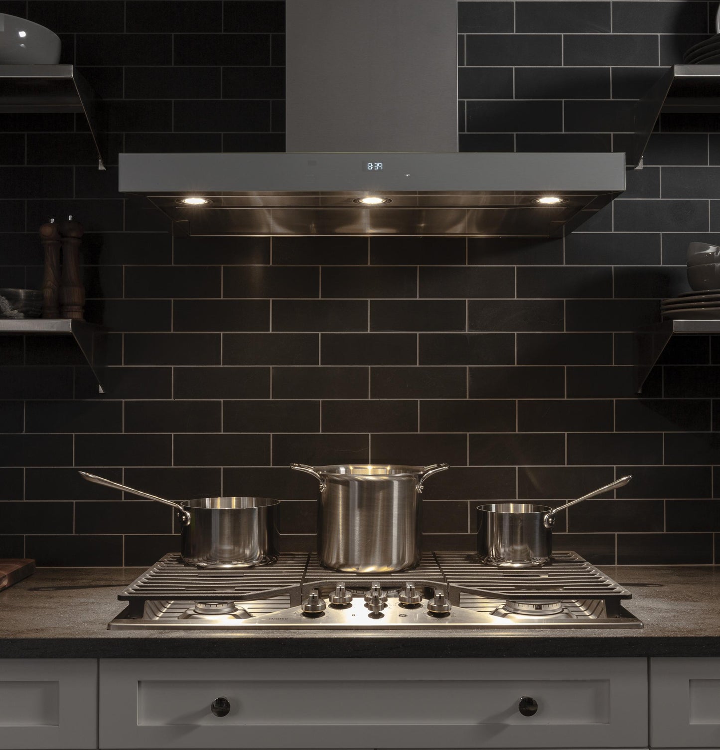 CAFE UVW9361SLSS 36" Smart Designer Wall Mount Hood w/ Perimeter Venting in Stainless Steel - UVW9361SLSS