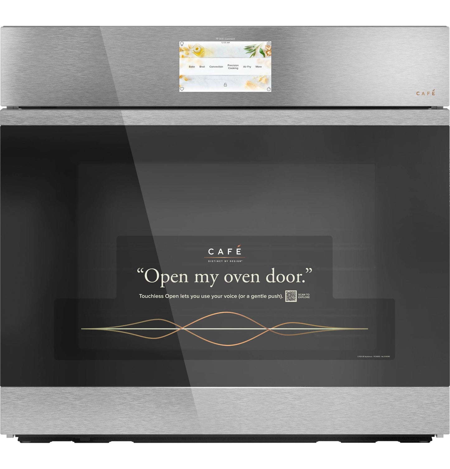 CAFE CTS90DM2NS5 CAFé 30" Smart Built-In Convection Single Wall Oven in Platinum Glass Gray - CTS90DM2NS5