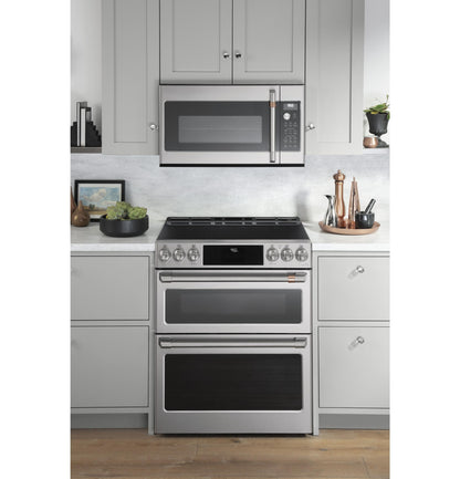 CAFE CHS950P2MS1 CAFé 30" Smart Slide-In, Front-Control, Induction and Convection Double-Oven Range in Stainless Steel - CHS950P2MS1