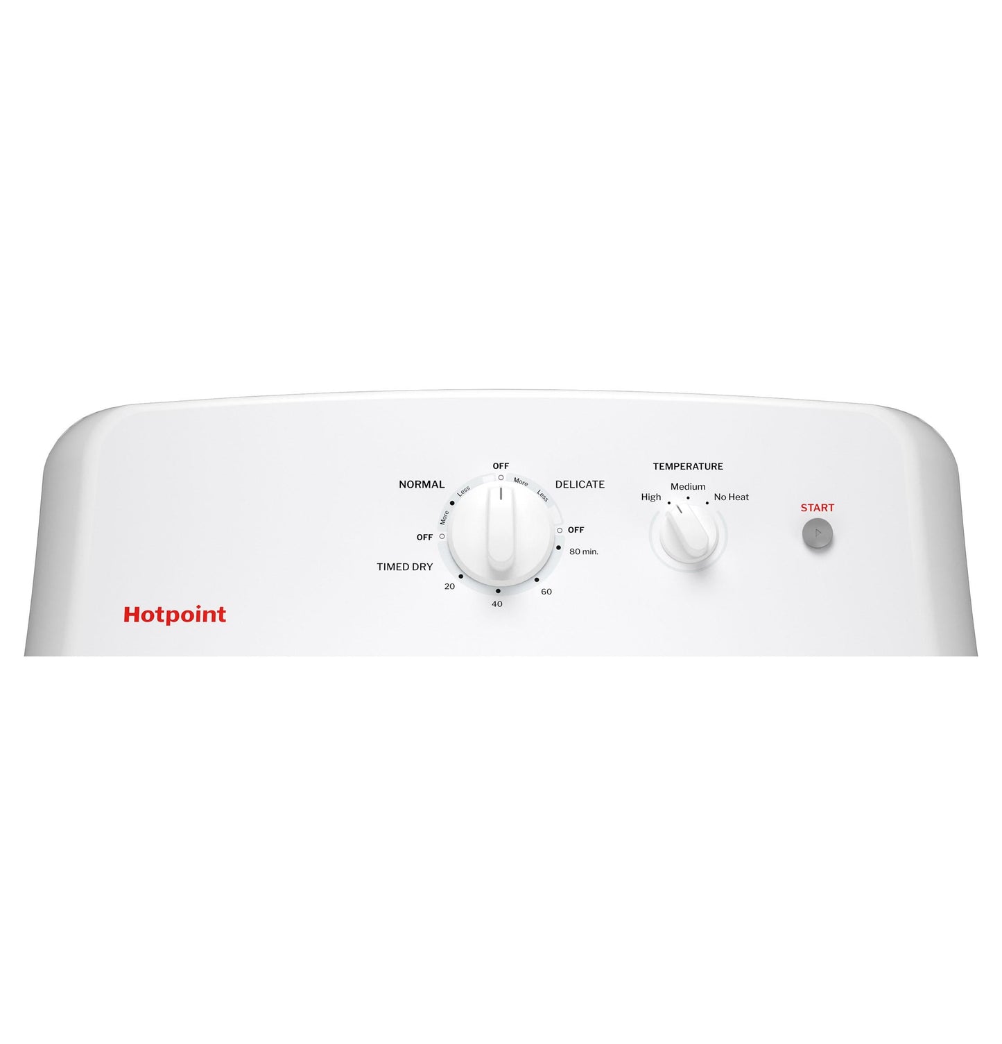 HOTPOINT Hotpoint 6.2 cu. ft. Capacity Gas Dryer with Up To 120 ft. Venting and Shallow Depth White - HTX26GASWWW