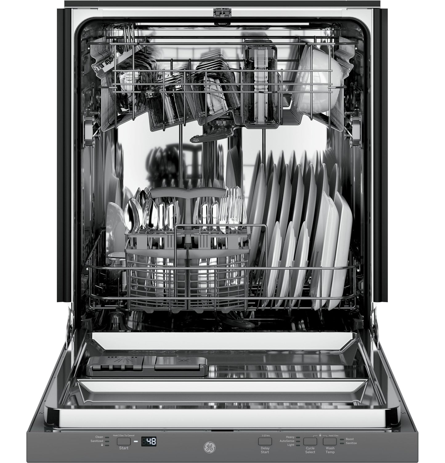 GE APPLIANCES GDT226SILII GE® ENERGY STAR® ADA Compliant in Stainless Steel Interior Panel-Ready Dishwasher with Sanitize Cycle Custom Panel Ready