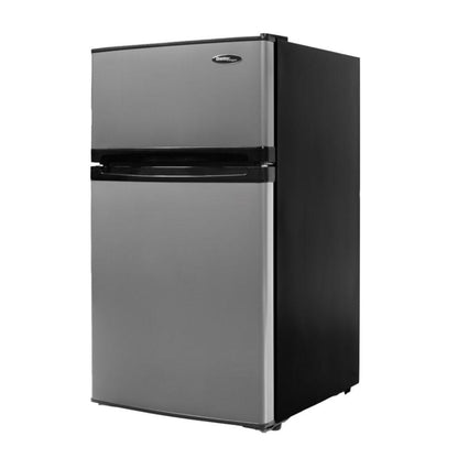 DANBY Danby Designer 3.1 cu. ft. 2-door Compact Fridge in Stainless Steel Look in Stainless Steel - DCR031B1BSLDD