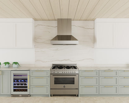XO APPLIANCE XOVV248KSE 48in Pro Wall Chimney Hood in Stainless Steel Straight Lip 1000 CFM in Stainless Steel - XOVV248KSE