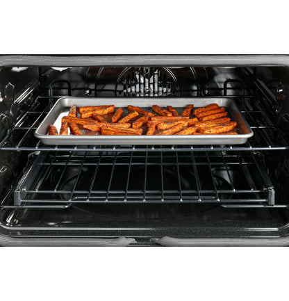 CAFE  30" Smart Slide-In, Front-Control, Radiant and Convection Range Black - CES700P3MD1