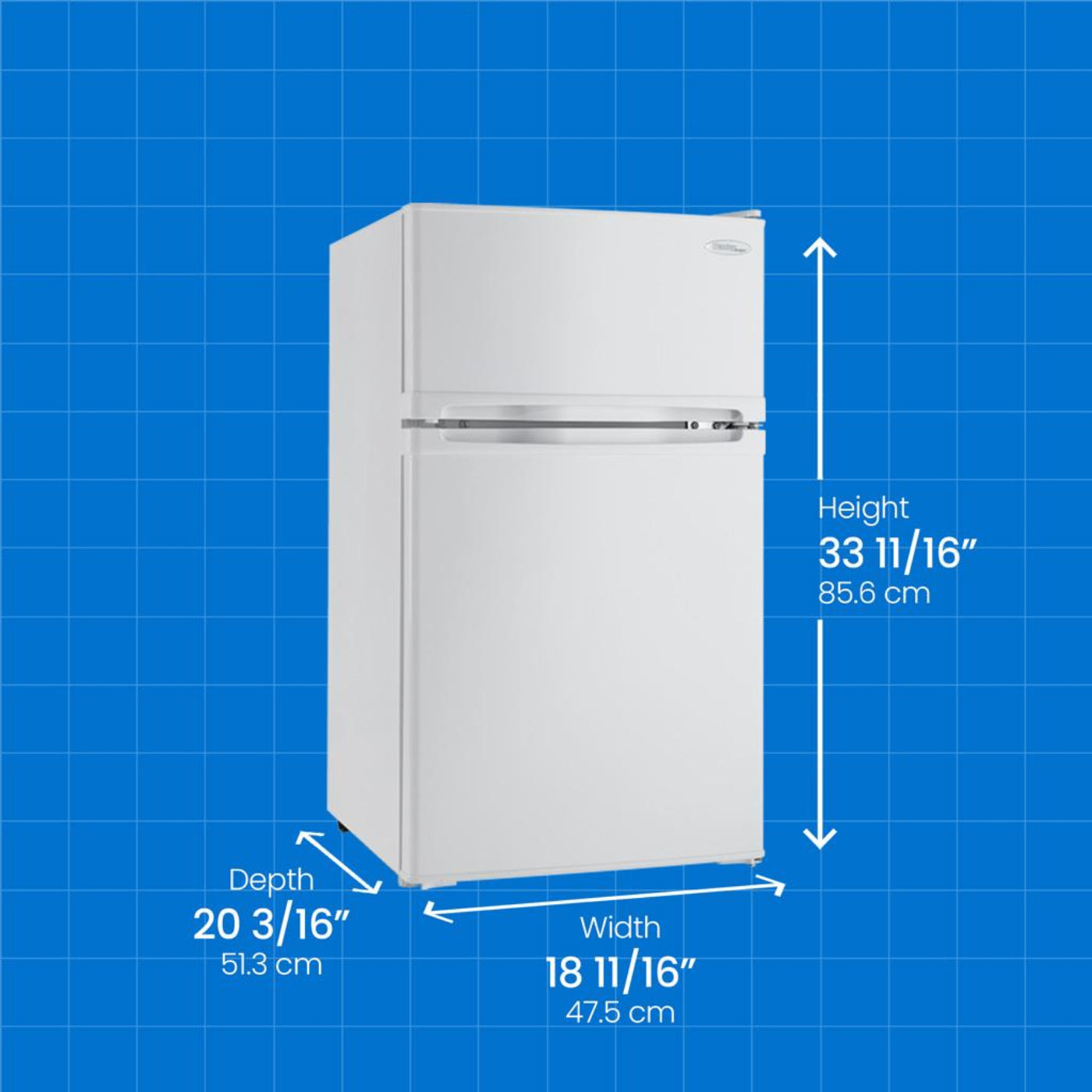 DANBY Danby 3.1 cu. ft. 2-door Compact Fridge in White - DCR031B1WDD
