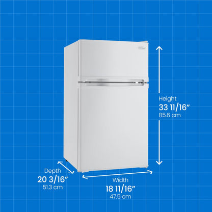 DANBY Danby 3.1 cu. ft. 2-door Compact Fridge in White - DCR031B1WDD