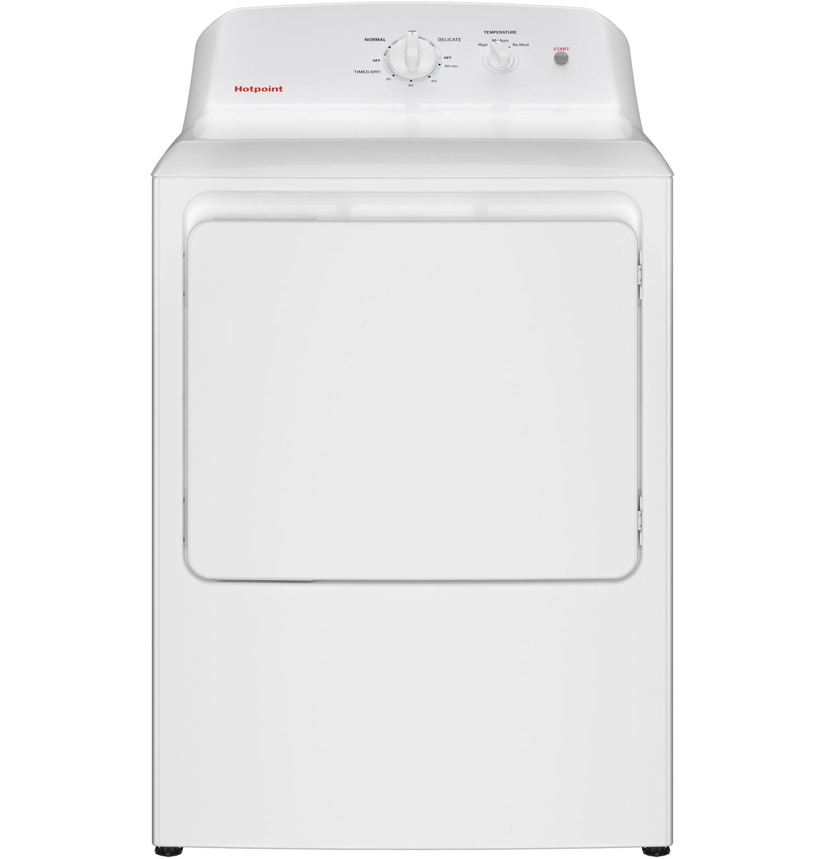 HOTPOINT Hotpoint 6.2 cu. ft. Capacity Electric Dryer with Up To 120 ft. Venting and Shallow Depth White - HTX26EASWWW