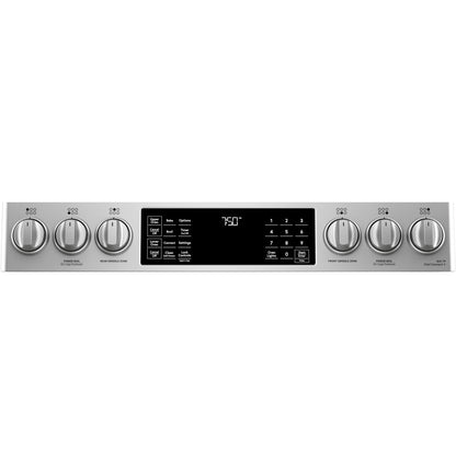 CAFE CGS750P2MS1 CAFé 30" Smart Slide-In, Front-Control, Gas Double-Oven Range with Convection in Stainless Steel - CGS750P2MS1