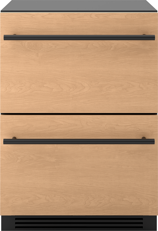 ZEPHYR Presrv Refrigerator Freezer Drawers, 24in, Panel Ready Custom Panel Ready - PRRFD24C2AP