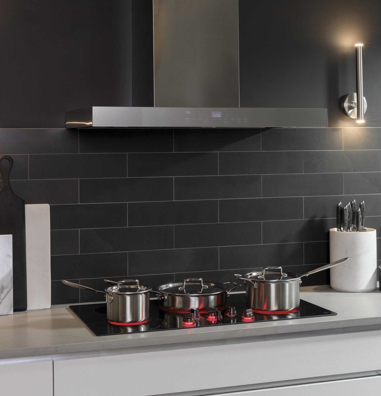 CAFE UVW9361SLSS 36" Smart Designer Wall Mount Hood w/ Perimeter Venting in Stainless Steel - UVW9361SLSS