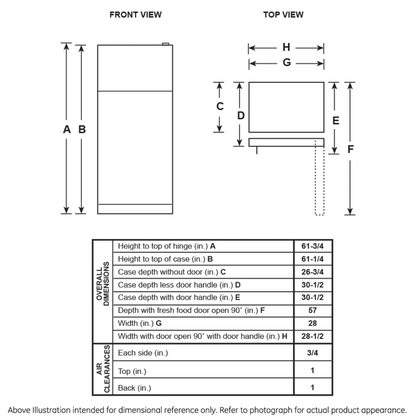HOTPOINT Hotpoint 15.6 Cu. Ft. Recessed Handle Top-Freezer Refrigerator Black - HPS16BTNRBB
