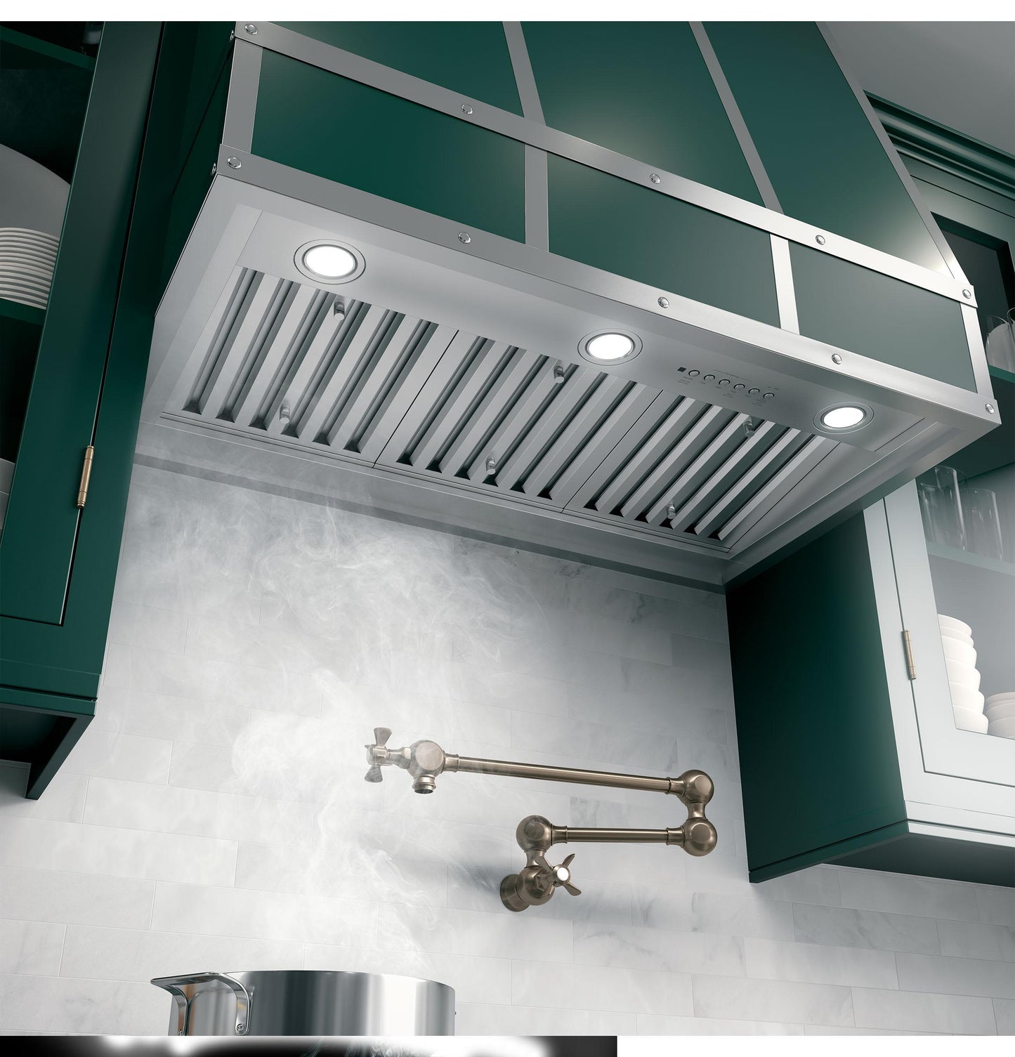 CAFE UVC9360SLSS 36" Smart Designer Custom Insert w/ Dimmable LED Lighting in Stainless Steel - UVC9360SLSS